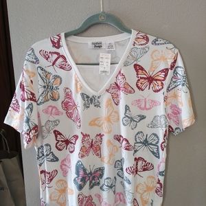 Hartfield design butterfly top NWT grandma core